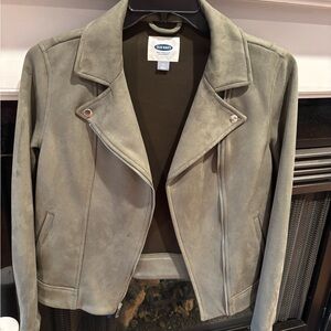 Old Navy Women's Faux Suede Olive Jacket